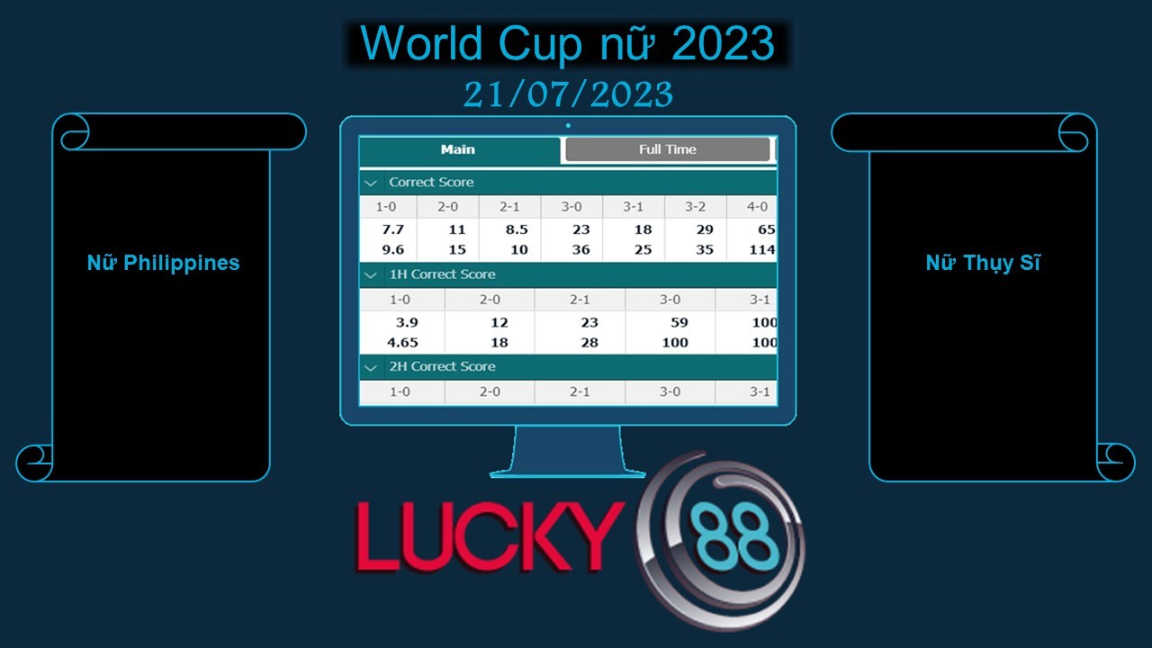 LUCKY88 Nữ Philippines vs Nữ Thụy Sĩ, Soi kèo bóng đá hôm nay 21/07/2023, World Cup nữ 2023