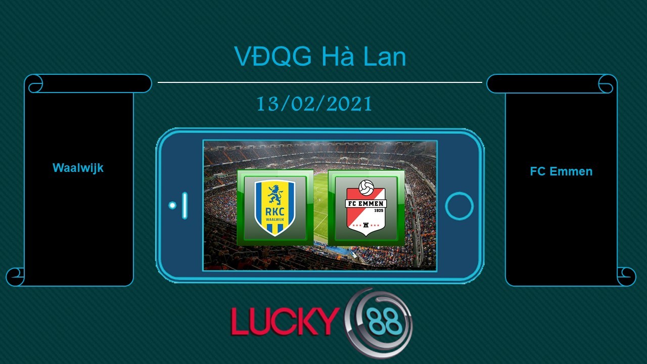 LUCKY88 Waalwijk vs FC Emmen , Tip bóng đá miễn phí ngày 13/02/2021